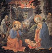 Fra Filippo Lippi The Adoration of the Infant jesus oil painting on canvas